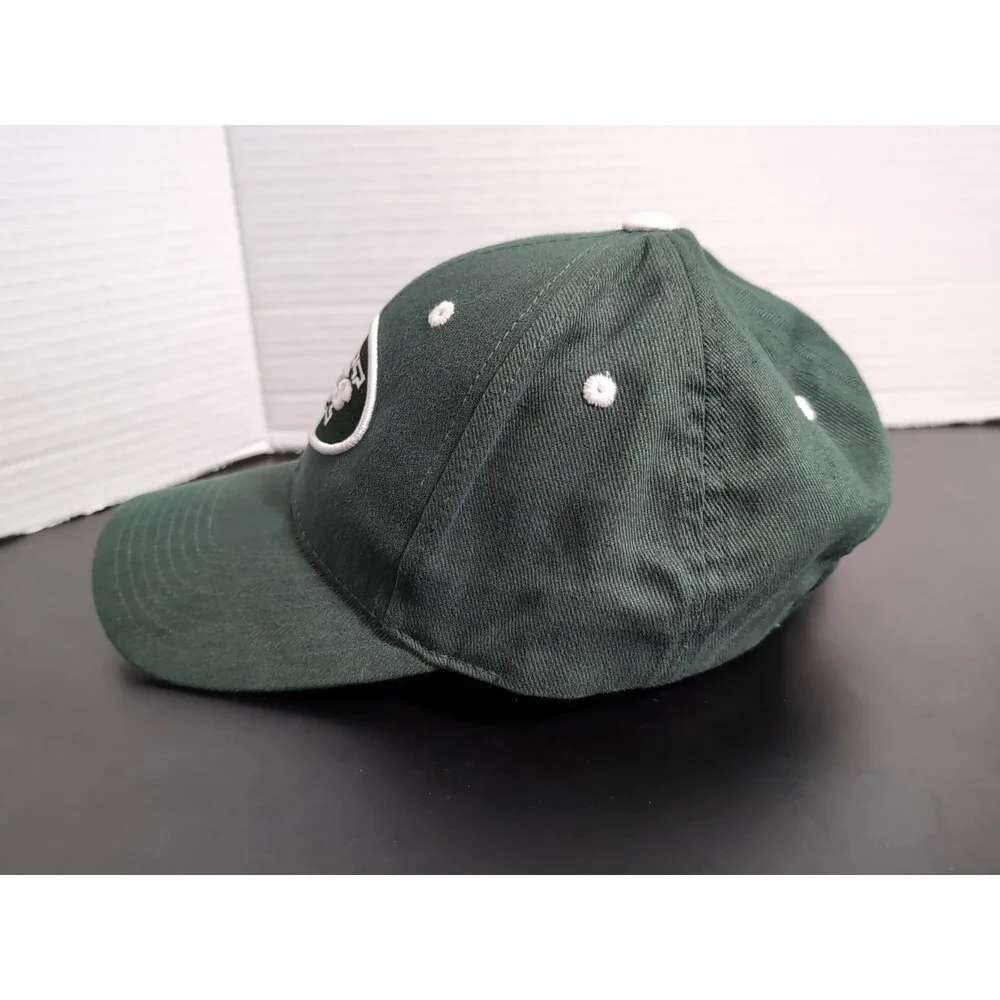 NEW YORK JETS EMBROIDERED LOGO CAP/HAT STRAPBACK  NFL TEAM APPAREL  EUC  GREEN
